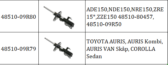 Toyota shock absorber